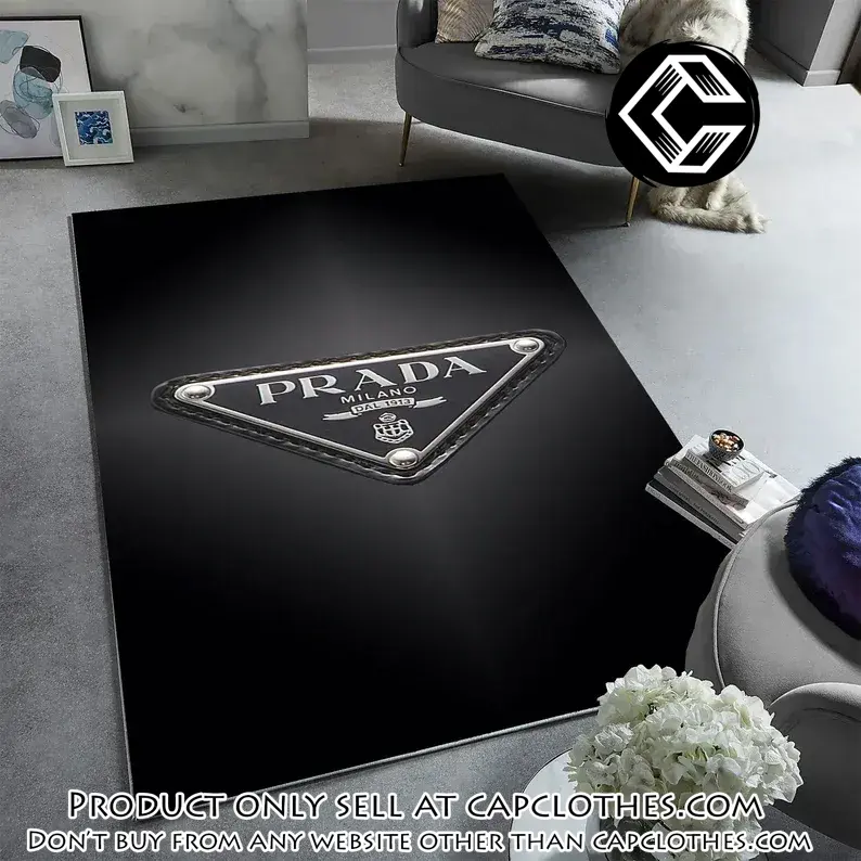 Prada milano black rug carpet home decor luxury brand special gift cc5405202